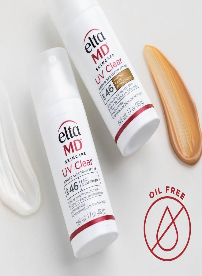 EltaMD UV Clear Tinted Face Sunscreen, SPF 46 Oil- Free with Zinc Oxide, Dermatologist Recommended, Stocking Stuffer - Image 2